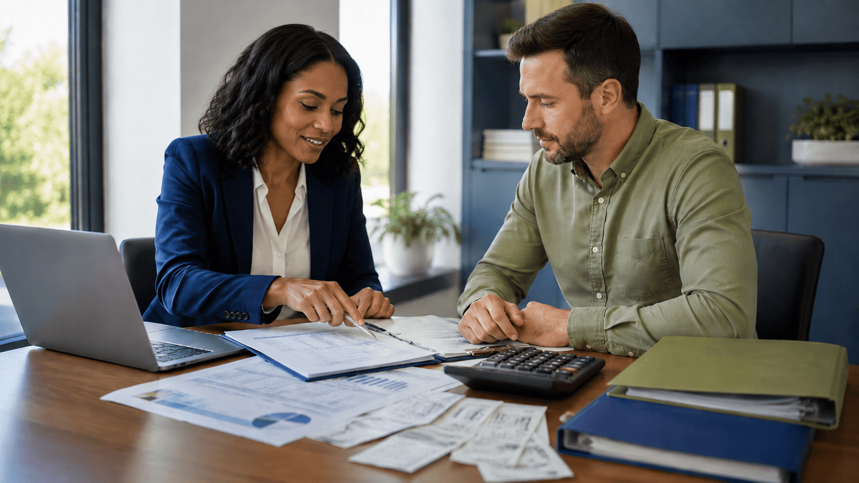 An accountant reviewing common audit findings with a business owner.